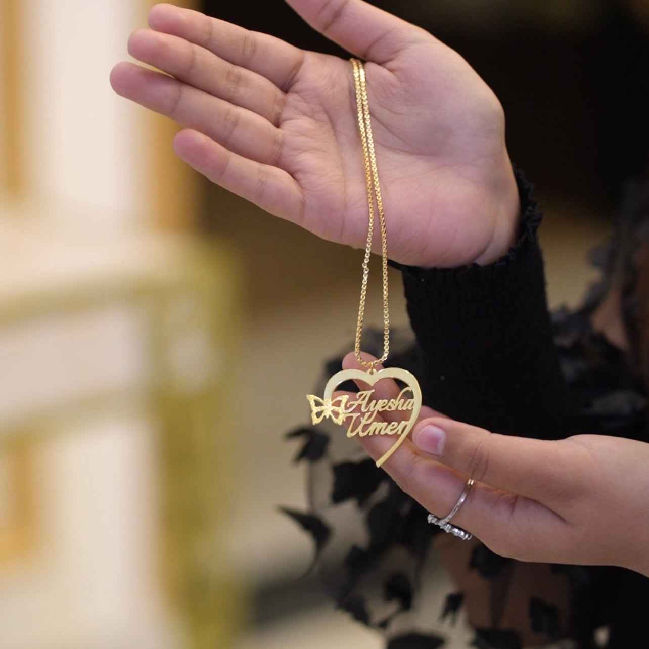 Butterfly Heart Shape Necklace