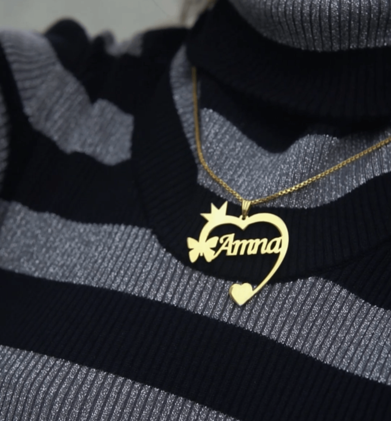Crown Heart I Customize Name Necklace - Creative Collection