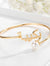 Personalized Name Bangle With White Stone - Creative Collection