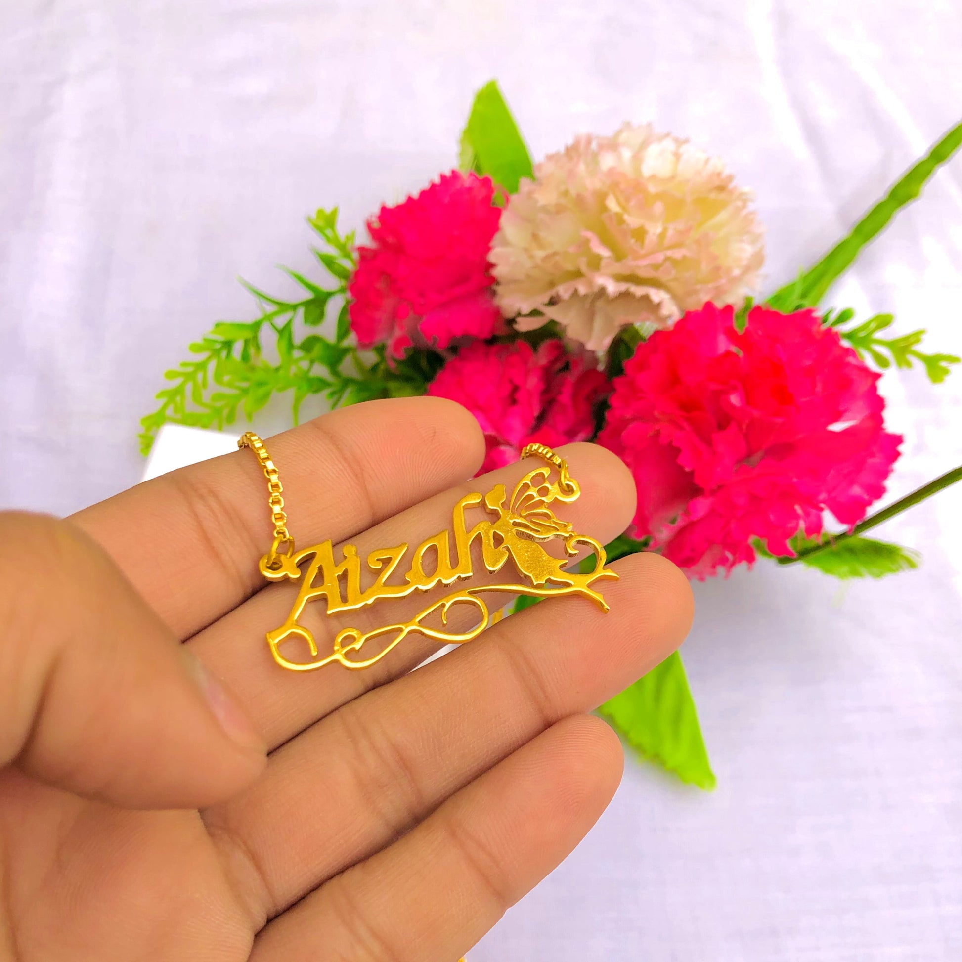 Customize Name Necklace With Fairy - Creative Collection