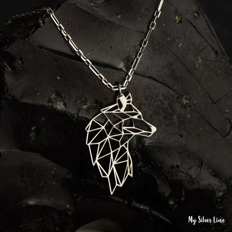 Origami Wolf Necklace - Creative Collection