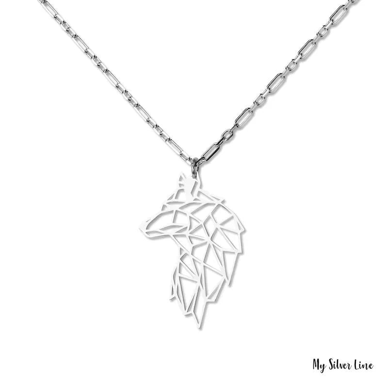 Origami Wolf Necklace - Creative Collection