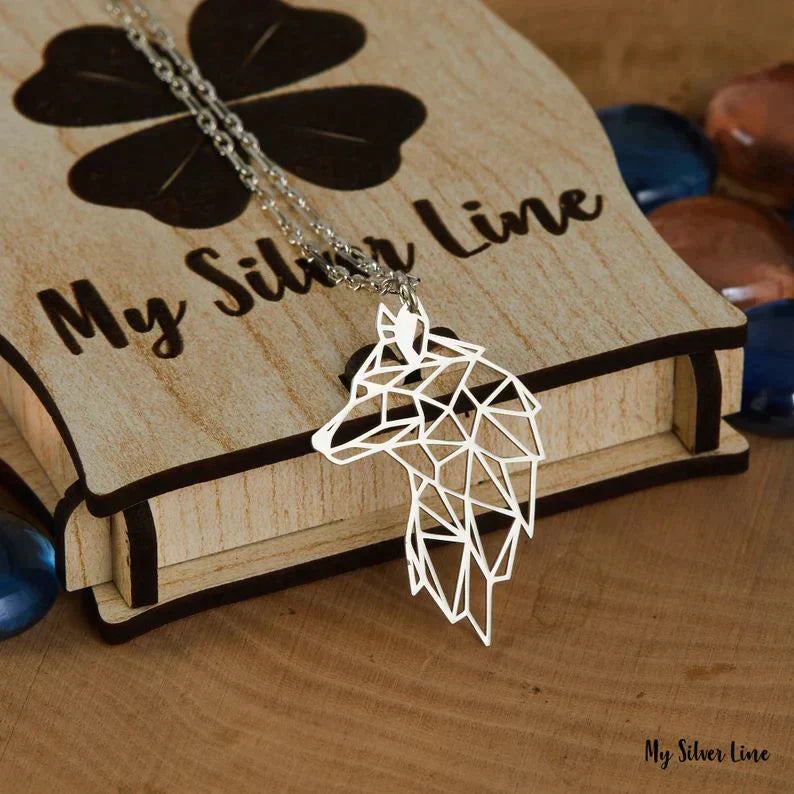 Origami Wolf Necklace - Creative Collection