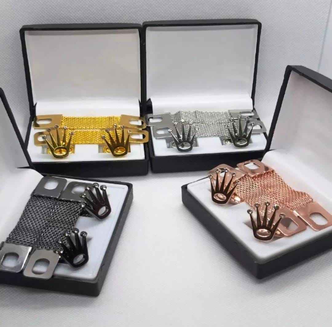 Rolex Crown Cufflinks With Chain