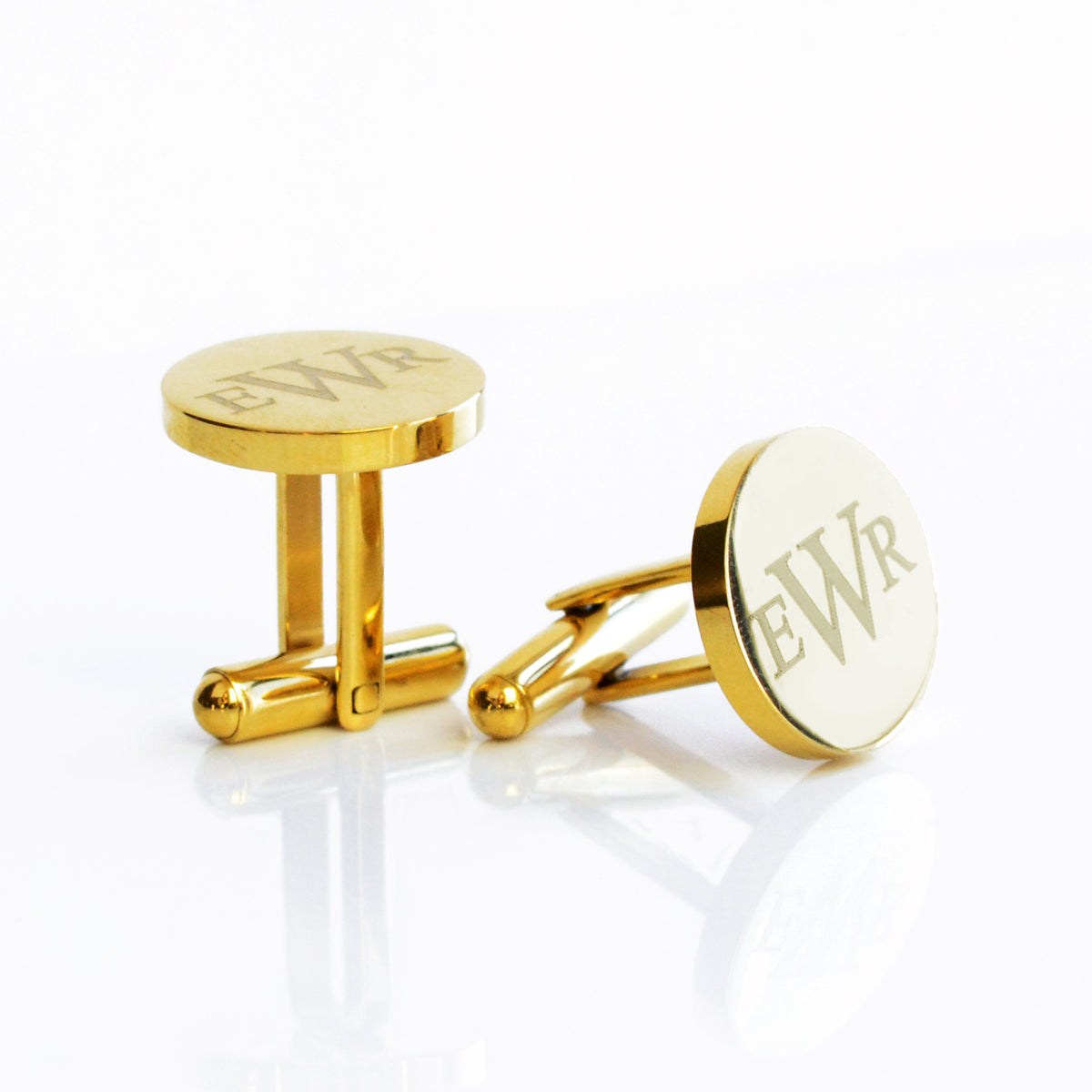 Engraved Round Name Cufflink - Creative Collection