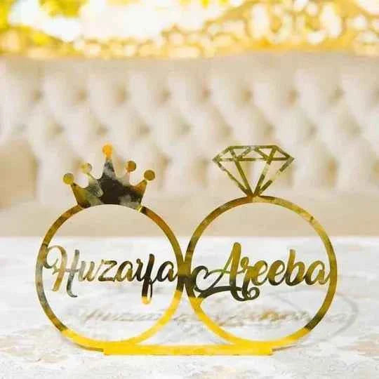 Customized Engagement Ring Decoration Name Stand - Creative Collection