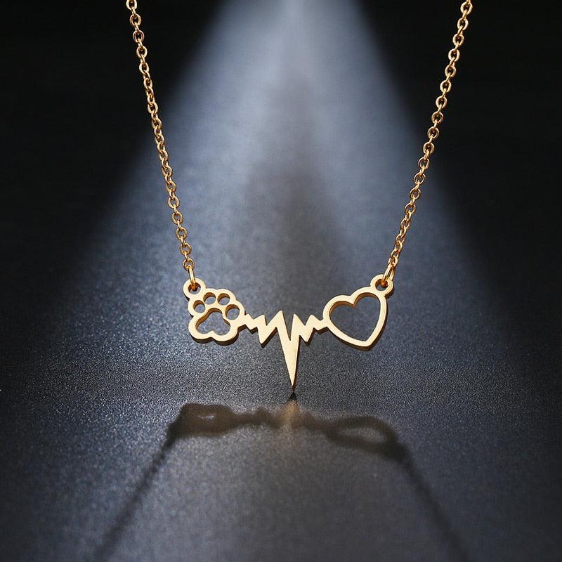 Paw/Heart Necklace - Pendant - Creative Collection