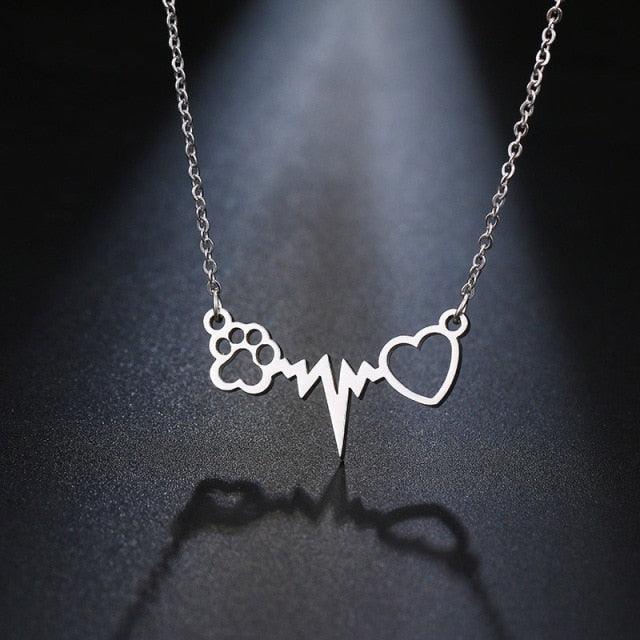 Paw/Heart Necklace - Pendant - Creative Collection