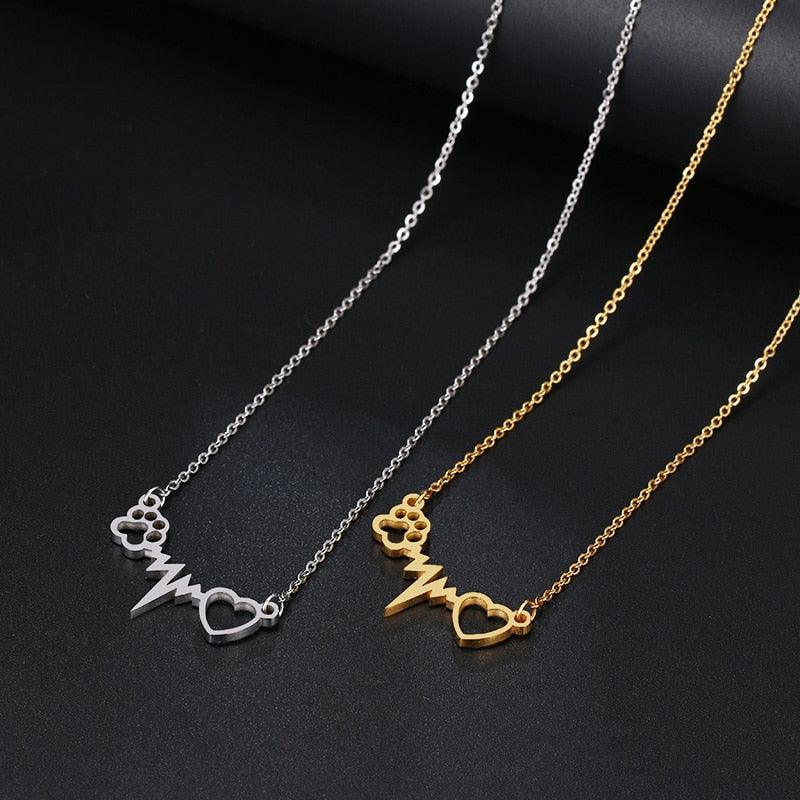 Paw/Heart Necklace - Pendant - Creative Collection
