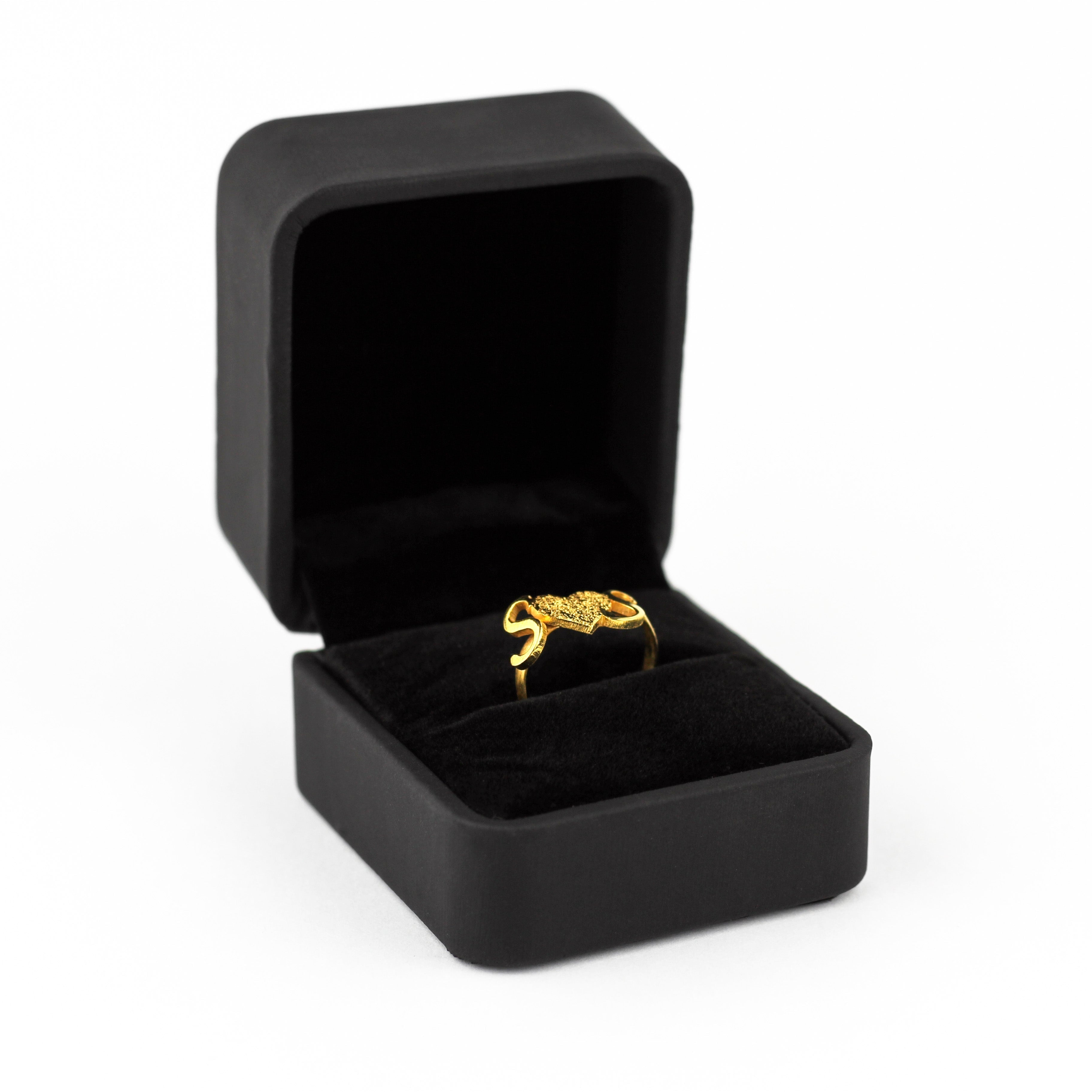 Customize Name Alphabet Ring (Adjustable Size) - Creative Collection