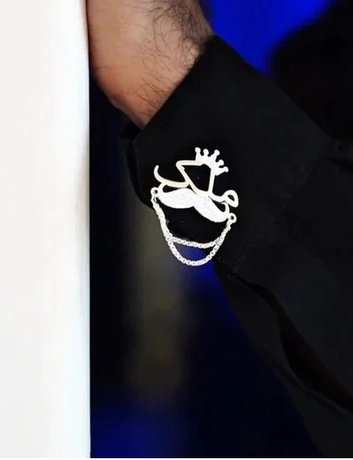 Customise Name Cufflink with Chain & Crown - Creative Collection