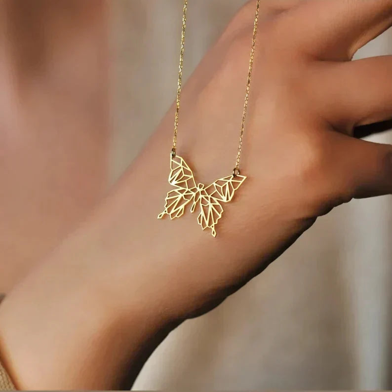 Butterfly Necklace,Geometric Butterfly - Creative Collection